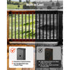 VEVOR 61 Pack Deck Balusters, 36 in Galvanized Steel Railing Spindles, Hollow Rectangle Metal Decking Stair Balusters with Pre-Drilled Hole, End Caps, Screws, for Deck, Porch & Stair Railing, Black