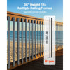 VEVOR 61 Pack Deck Balusters, 36 in Galvanized Steel Railing Spindles, Hollow Rectangle Metal Decking Stair Balusters with Pre-Drilled Hole, End Caps, Screws, for Deck, Porch & Stair Railing, Black