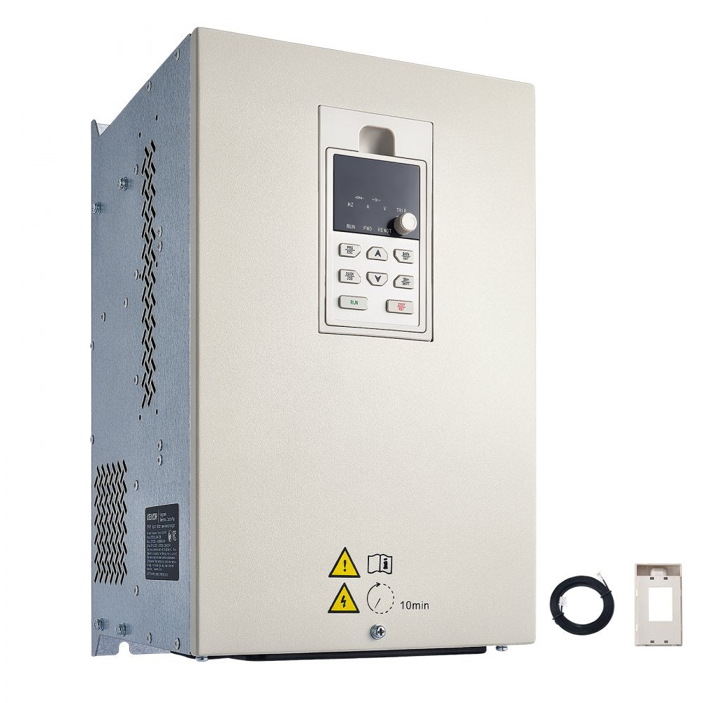 VEVOR 20HP 15KW 68.5A VFD, Single/3-Phase 220V Input to 3-Phase 220V Output, 0–2000Hz Variable Frequency Drive, Built-in PID for Constant Pressure Water Supply, Precision Motor Speed Control