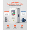VEVOR 7.5HP 5.5KW 25A VFD, Single/3-Phase 220V Input to 3-Phase 220V Output, 0–2000Hz Variable Frequency Drive, Built-in PID for Constant Pressure Water Supply, Precision Motor Speed Control