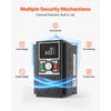 VEVOR 7.5HP 5.5KW 14.6A Variable Frequency Drive, 3-Phase AC480V Input/Output, 3 Phase to 3 Phase, 0–500Hz Output VFD, V/F SVC Control Modes for Precision Motor Speed Control