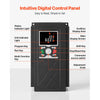 VEVOR 10HP 7.5KW 20.5A Variable Frequency Drive, 3-Phase AC480V Input/Output, 3 Phase to 3 Phase, 0–500Hz Output VFD, V/F SVC Control Modes for Precision Motor Speed Control