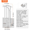 VEVOR Handrails for Outdoor Steps, 1-2 Step Stair Hand Rail Kit, Transitional Carbon Steel Railings with Installation Kit, Stair Rails for Seniors, Concrete Steps & Porch & Deck, White Retro Arch