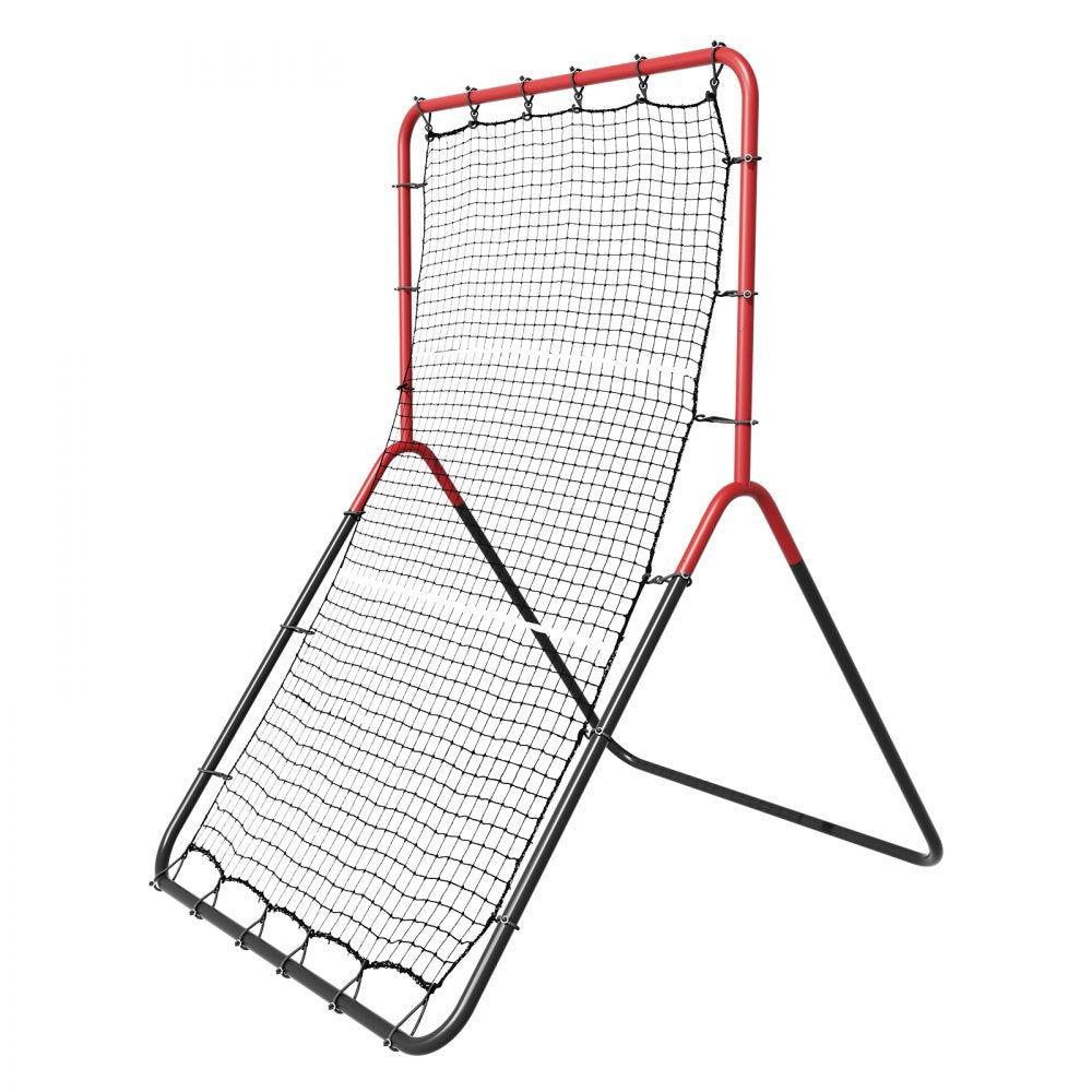 VEVOR Baseball And Softball Rebounder Net, 3 x 4.5 ft PitchBack Baseball Pitching Nest, 3-Way Baseball, Softball Pitchback Net, Fielding Trainer, Bounce Back Net for Fielding/Throwing Practice