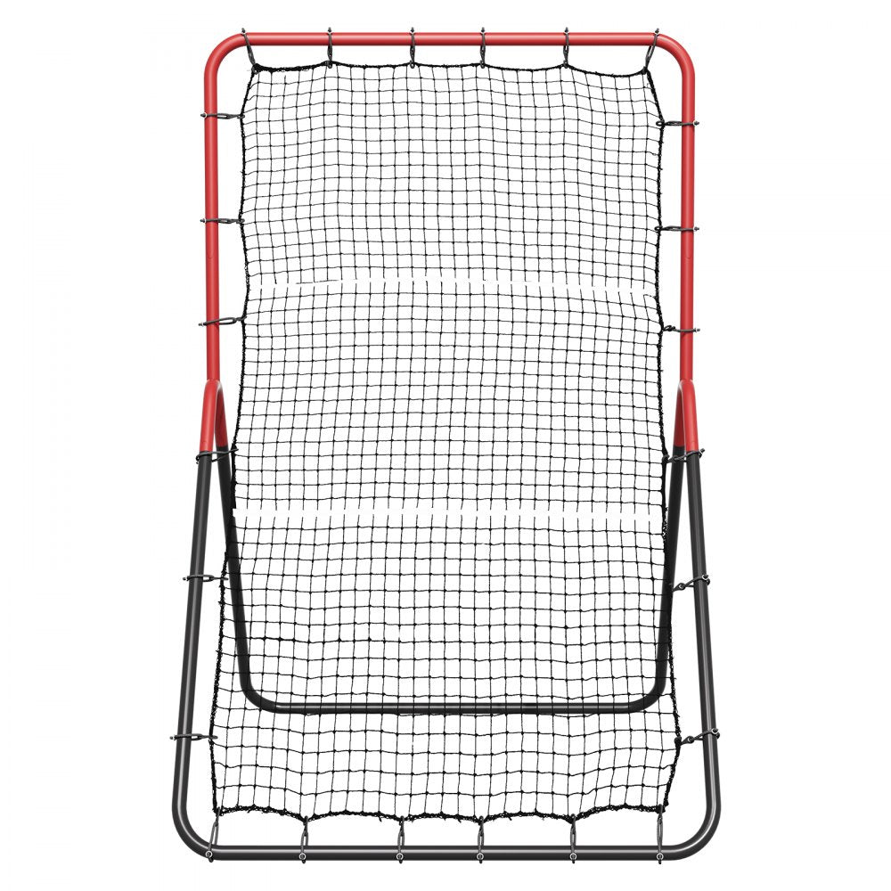 VEVOR Baseball And Softball Rebounder Net, 3 x 4.5 ft PitchBack Baseball Pitching Nest, 3-Way Baseball, Softball Pitchback Net, Fielding Trainer, Bounce Back Net for Fielding/Throwing Practice