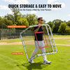 VEVOR Baseball And Softball Rebounder Net, 3.5 x 6 ft PitchBack Baseball Pitching Nest, Softball Pitchback Net, Fielding Trainer, Bounce Back Net for Fielding/Throwing Practice, 5 Adjustable Angles