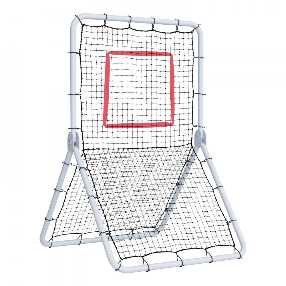 VEVOR Baseball And Softball Rebounder Net, 3.5 x 6 ft PitchBack Baseball Pitching Nest, Softball Pitchback Net, Fielding Trainer, Bounce Back Net for Fielding/Throwing Practice, 5 Adjustable Angles