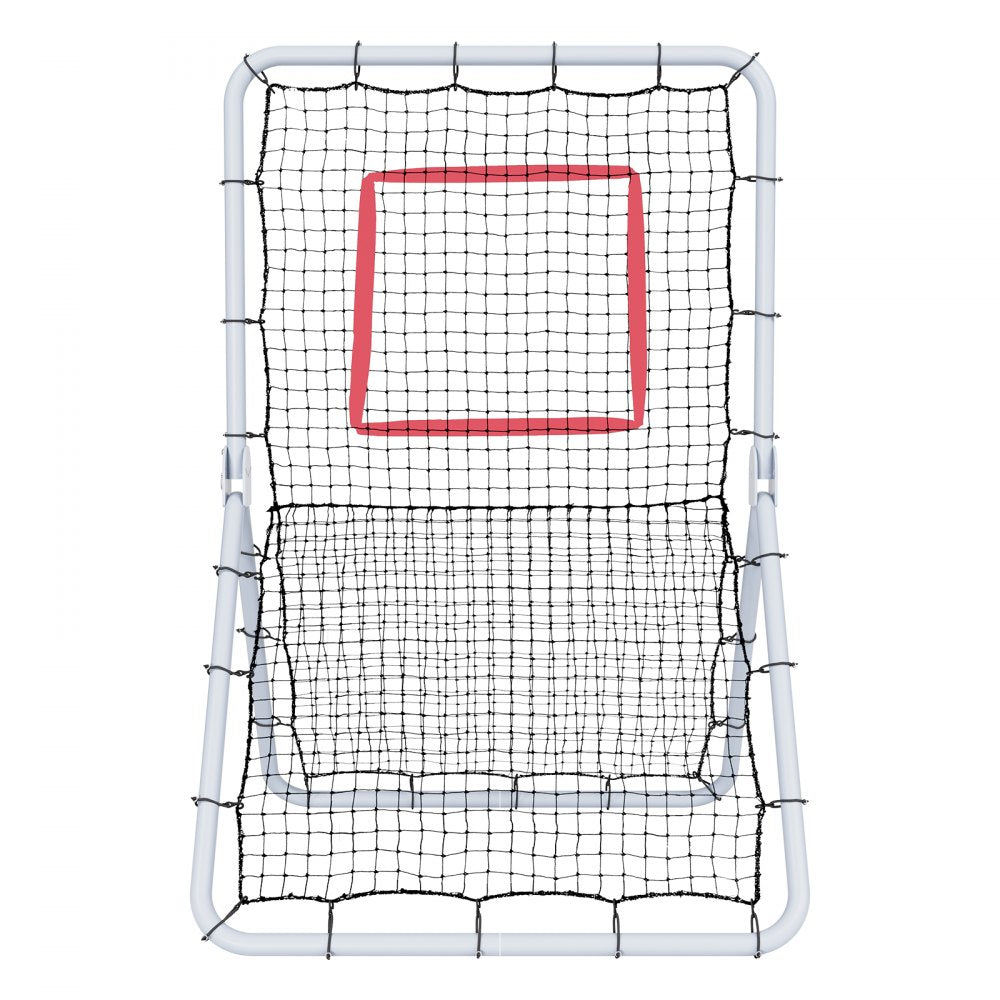VEVOR Baseball And Softball Rebounder Net, 3.5 x 6 ft PitchBack Baseball Pitching Nest, Softball Pitchback Net, Fielding Trainer, Bounce Back Net for Fielding/Throwing Practice, 5 Adjustable Angles
