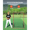 VEVOR Baseball Softball Rebounder Net 4 x 5.5 ft Pitch Back Trainer, 5 Adjustable Angles, Heavy-duty Steel Frame, All Angle Bounce Back Net for Pitching & Fielding Training Aid, Return Practice