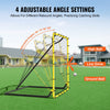 VEVOR Baseball And Softball Rebounder Net, 4 x 4.5 Feet PitchBack Baseball Nest for Pitching and Fielding Training, Pitch Return Trainer Rebound Net with Pitching Target, 4 Adjustable Angles