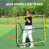 VEVOR Baseball And Softball Rebounder Net, 4 x 4.5 Feet PitchBack Baseball Nest for Pitching and Fielding Training, Pitch Return Trainer Rebound Net with Pitching Target, 4 Adjustable Angles