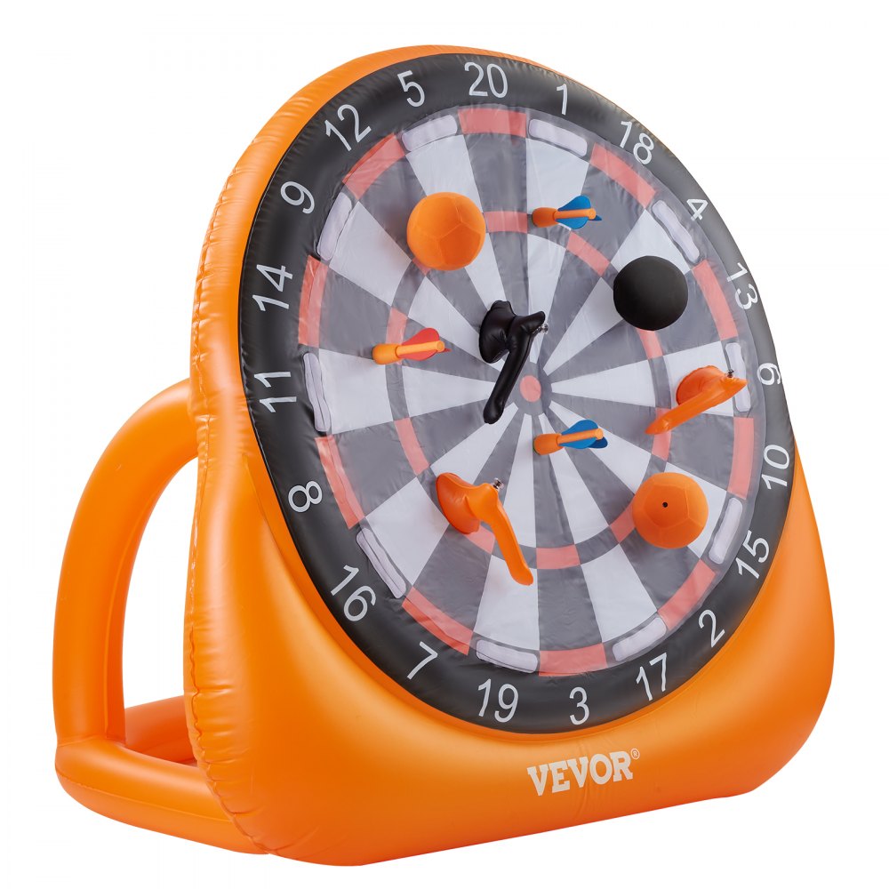 VEVOR Inflatable Soccer Dart Board, over 6 ft High Giant Soccer Dart Board with 4 Kick Balls 6 Darts 6 Axe & Air Pump, 3-Min Setup, Ideal for Giant Yard Games, Giant Kick Darts Game, Soccer Dart Game