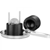 VEVOR Ice Ball Press, 2.4" Ice Ball Maker, Aircraft Al Alloy Ice Ball Press Kit for 60mm Ice Sphere, Ice Press with Tong and Drip Tray, for Whiskey, Cocktail, Bourbon, Scot on Party & Holiday, Black