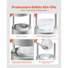VEVOR Ice Ball Press, 2.1" Ice Ball Maker, Aviation Aluminum Ice Ball Press Kit for 53mm Ice Sphere, Ice Press with Tong and Drip Tray, for Whiskey, Cocktail, Bourbon, Scot on Party & Holiday