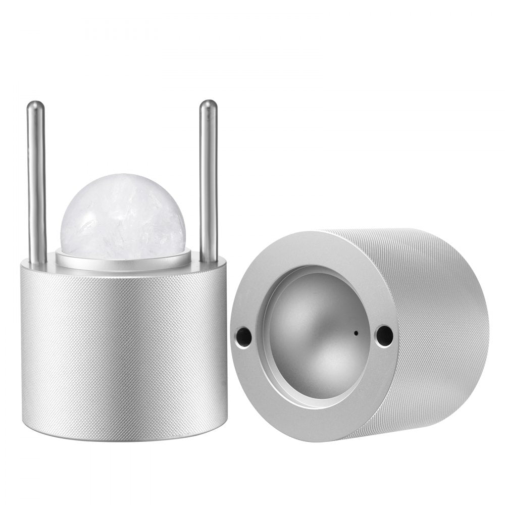 VEVOR Ice Ball Press, 2.1" Ice Ball Maker, Aviation Aluminum Ice Ball Press Kit for 53mm Ice Sphere, Ice Press with Tong and Drip Tray, for Whiskey, Cocktail, Bourbon, Scot on Party & Holiday