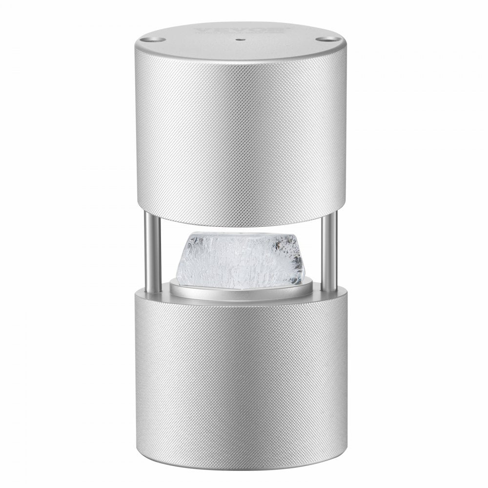 VEVOR Ice Diamond Press, 2.4" Ice Ball Maker, Aviation Aluminum Diamond Ice Ball Press Kit for Ice Diamond, Ice Press with Tong and Drip Tray, for Whiskey, Cocktail, Bourbon, Scot on Party & Holiday