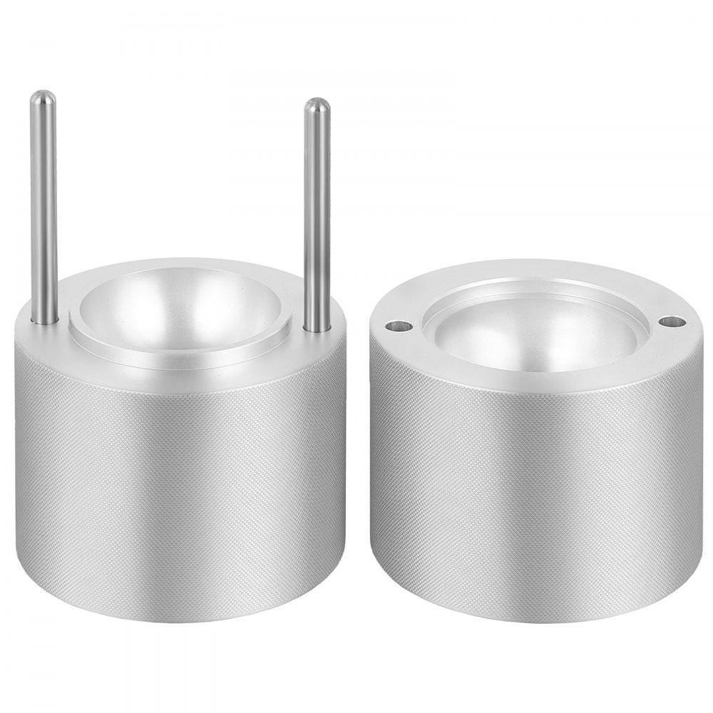 VEVOR Ice Ball Press, 2.4" Ice Ball Maker, Aircraft Al Alloy Ice Ball Press Kit for 60mm Ice Sphere, Ice Press with Tong and Drip Tray, for Whiskey, Cocktail, Bourbon, Scot on Party & Holiday, Silver