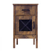 VEVOR Farmhouse End Table, Nightstand with Charging Station, 3 Tiers End Table with Storage Cabinet and 1 Drawer, Side Table with USB Ports and Outlets, Ideal for Living Room, Bedroom, Burlywood