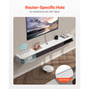 VEVOR Floating TV Stand, 70 in Wall Mount Entertainment Center with Cable Hole, Modern Floating TV Shelf with Storage Cabinet, Particle Board Console for DVD Player, Cable Box, Game Console, White