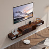 VEVOR Floating TV Stand, 70" Wall Mount Entertainment Center with Power Outlet & Cable Hole, Modern Floating TV Shelf with Storage Cabinet for DVD Player, Cable Box, Game Console, TV Accessory, Wood