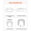 VEVOR Cucumber Trellis, U-Shape Garden Trellises for Raised Bed, Metal Wide Top Arch Plant Support for Vine, Climbing Plants, Peas, Beans, Zucchini, Tomato, Squash, Flower (71.26 x 64.96 x 82.68 in)