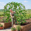 VEVOR Cucumber Trellis, U-Shape Garden Trellises for Raised Bed, Metal Arch Plant Support for Vine, Climbing Plants Outdoor, Peas, Beans, Zucchini, Tomato, Squash, Flower (70.87 x 44.09 x 82.99 in)