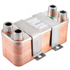 VEVOR Heat Exchanger 3\"x7.5\" 30 Plates Brazed Plate Heat Exchanger 316L 3/4\" MPT Heat Exchanger B12-30 Beer Wort Chiller for Hydronic Heating