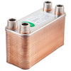 VEVOR Heat Exchanger 3\"x7.5\" 40 Plates Brazed Plate Heat Exchanger 316L 3/4\" MPT Heat Exchanger B3-12A Beer Wort Chiller for Hydronic Heating