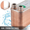 VEVOR Heat Exchanger 3\"x7.5\" 40 Plates Brazed Plate Heat Exchanger 316L 3/4\" MPT Heat Exchanger B3-12A Beer Wort Chiller for Hydronic Heating
