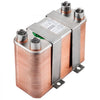 VEVOR Heat Exchanger 3\"x7.5\" 60 Plates Brazed Plate Heat Exchanger 316L 1/2\" BSP FPT Heat Exchanger EATB12 Beer Wort Chiller for Hydronic Heating