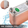 VEVOR Heat Exchanger 3\"x7.5\" 60 Plates Brazed Plate Heat Exchanger 316L 1/2\" BSP FPT Heat Exchanger EATB12 Beer Wort Chiller for Hydronic Heating