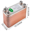 VEVOR Heat Exchanger 3\"x7.5\" 60 Plates Brazed Plate Heat Exchanger 316L 1/2\" BSP FPT Heat Exchanger EATB12 Beer Wort Chiller for Hydronic Heating