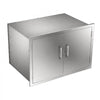 VEVOR Outdoor Kitchen Cabinet, 30"W x 20"H x 20"D, 3-Tier Storage Shelves, for BBQ Island Storage, Patio Bars and Grill Station, with Handle, Built-In BBQ Island Drawers Organize Cookware Accessories