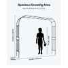 VEVOR Garden Arbor, 94.5 (H) x 126 (W) x 15.8 (D) in Metal Archway, Sturdy Outdoor Trellis Arch with Stakes, Easy to Assemble, Pergola Arbor for Plant Climbing Yard Lawn Wedding Party Decoration