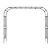 VEVOR Garden Arbor, 94.5 (H) x 126 (W) x 15.8 (D) in Metal Archway, Sturdy Outdoor Trellis Arch with Stakes, Easy to Assemble, Pergola Arbor for Plant Climbing Yard Lawn Wedding Party Decoration