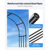 VEVOR Garden Arbor, 94.5 (H) x 59 (W) x 15.8 (D) in Metal Archway, Sturdy Outdoor Trellis Arch with Stakes, Easy to Assemble, Pergola Arbor for Plant Climbing Yard Lawn Wedding Party Decoration