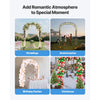 VEVOR Garden Arbor, 94.5 (H) x 59 (W) x 15.8 (D) in Metal Archway, Sturdy Outdoor Trellis Arch with Stakes, Easy to Assemble, Pergola Arbor for Plant Climbing Yard Lawn Wedding Party Decoration