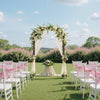 VEVOR Garden Arbor, 94.5 (H) x 59 (W) x 15.8 (D) in Metal Archway, Sturdy Outdoor Trellis Arch with Stakes, Easy to Assemble, Pergola Arbor for Plant Climbing Yard Lawn Wedding Party Decoration