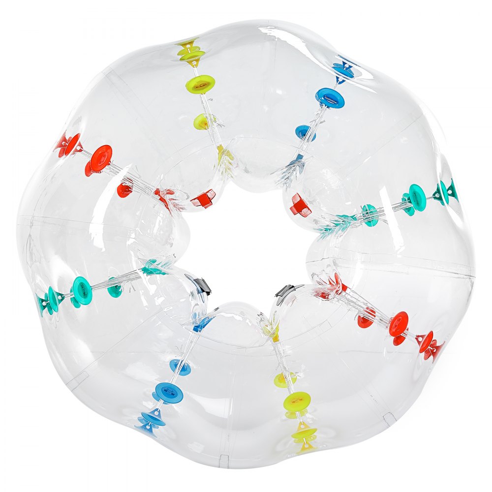 VEVOR Inflatable Bumper Balls 1-Pack, 5FT/1.5M Body Sumo Zorb Ball, 0.8mm Thick PVC Human Hamster Bubble Knocker for Outdoor Sports Team Gaming Play, Bopper Toy for Garden Yard Park, Multicolor