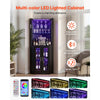 VEVOR Corner Wine Cabinet, Bar Cabinet with Ample Storage, Modern Buffet Sideboard with Glass Holder, Adjustable LED Brightness, Anti-Tip Strap, for Home Kitchen, Living Room, Dining Room, Black Wood