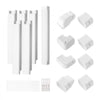 VEVOR Mini Split Line Set Cover 3-inch W 10Ft L, PVC Decorative Pipe Line Cover For Air Conditioner with 5 Straight Ducts & Full Components Easy to Install, Paintable for Heat Pumps, White