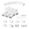 VEVOR Mini Split Line Set Cover 3-inch W 10Ft L, PVC Decorative Pipe Line Cover For Air Conditioner with 5 Straight Ducts & Full Components Easy to Install, Paintable for Heat Pumps, White