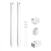 VEVOR Mini Split Line Set Cover 3-inch W 7.4Ft L, PVC Decorative Pipe Line Cover For Air Conditioner with 2 Straight Ducts & Full Components Easy to Install, Paintable for Heat Pumps, White