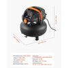 VEVOR 6 Gallon Air Compressor, 1.7HP 2.3CFM @ 90PSI Portable Pancake Air Compressor & 150PSI Max Working Pressure, Oil-Free Compressor Tank for Tire Inflation, Spray Painting, Woodwork Nailing, 120V