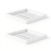 VEVOR Pull Out Cabinet Organizer, 2 Pack Expandable Width (12.2"-18.9"), 20.47" Deep Pull Out Drawers for Cabinets, Sliding Drawer for Kitchen Pantry Cabinet Organizer with Nano Adhesive Strips, White