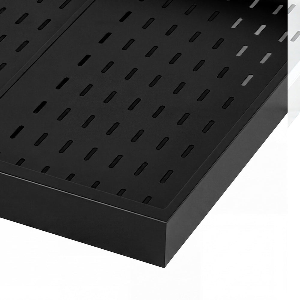VEVOR Pull Out Cabinet Organizer, 2 Pack Expandable Width (12.2"-18.9"), 20.47" Deep Pull Out Drawers for Cabinets, Sliding Drawer for Kitchen Pantry Cabinet Organizer with Nano Adhesive Strips, Black