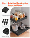 VEVOR Pull Out Cabinet Organizer, 4 Pack Expandable Width (12.2"-18.9"), 20.47" Deep Pull Out Drawers for Cabinets, Sliding Drawer for Kitchen Pantry Cabinet Organizer with Nano Adhesive Strips, Black