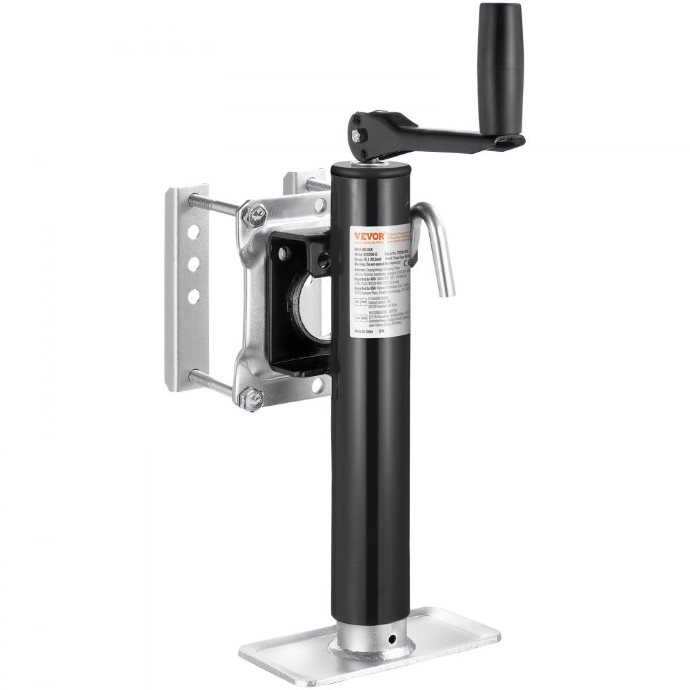 VEVOR Trailer Jack, 2000 lbs Dynamic Load Capacity, Heavy Duty Swivel Bolt-on Trailer Jack, 10" Lift Trailer Jack Stand with Handle for RV Trailer, Horse Trailer, Utility Trailer, and Yacht Trailer
