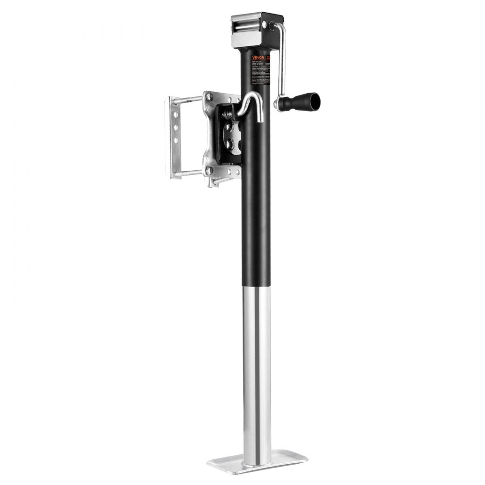 VEVOR Trailer Jack, 2500 lbs Dynamic Load Capacity, Heavy Duty Swivel Bolt-on Trailer Jack with Ergonomic Handle, 15-inch Vertical Travel, Suitable for RV, Horse, Utility, Camping and Yacht Trailers