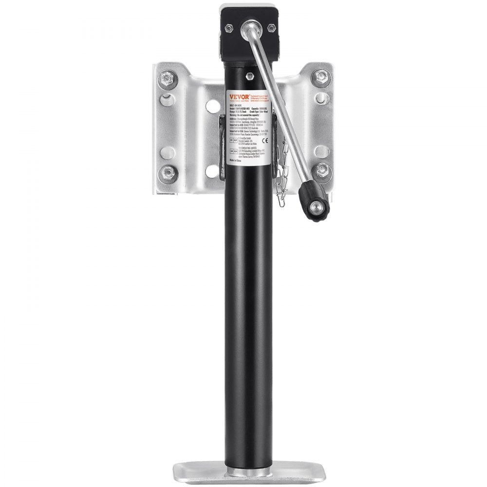 VEVOR Trailer Jack, 5000 lbs Dynamic Load Capacity, Heavy Duty Swivel Bolt-on Trailer Jack, 14.3" Lift Trailer Jack Stand with Handle for RV Trailer, Horse Trailer, Utility Trailer, and Yacht Trailer